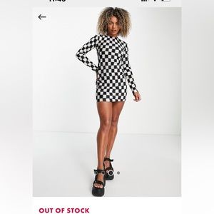 ASOS Daisy Street open back mini dress Checkered